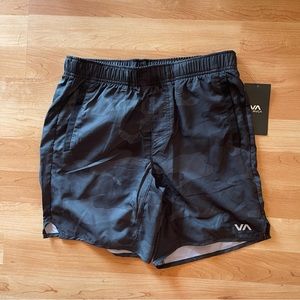NWT RVCA youth/ boy shorts, workout material/ 100% polyester camo print
